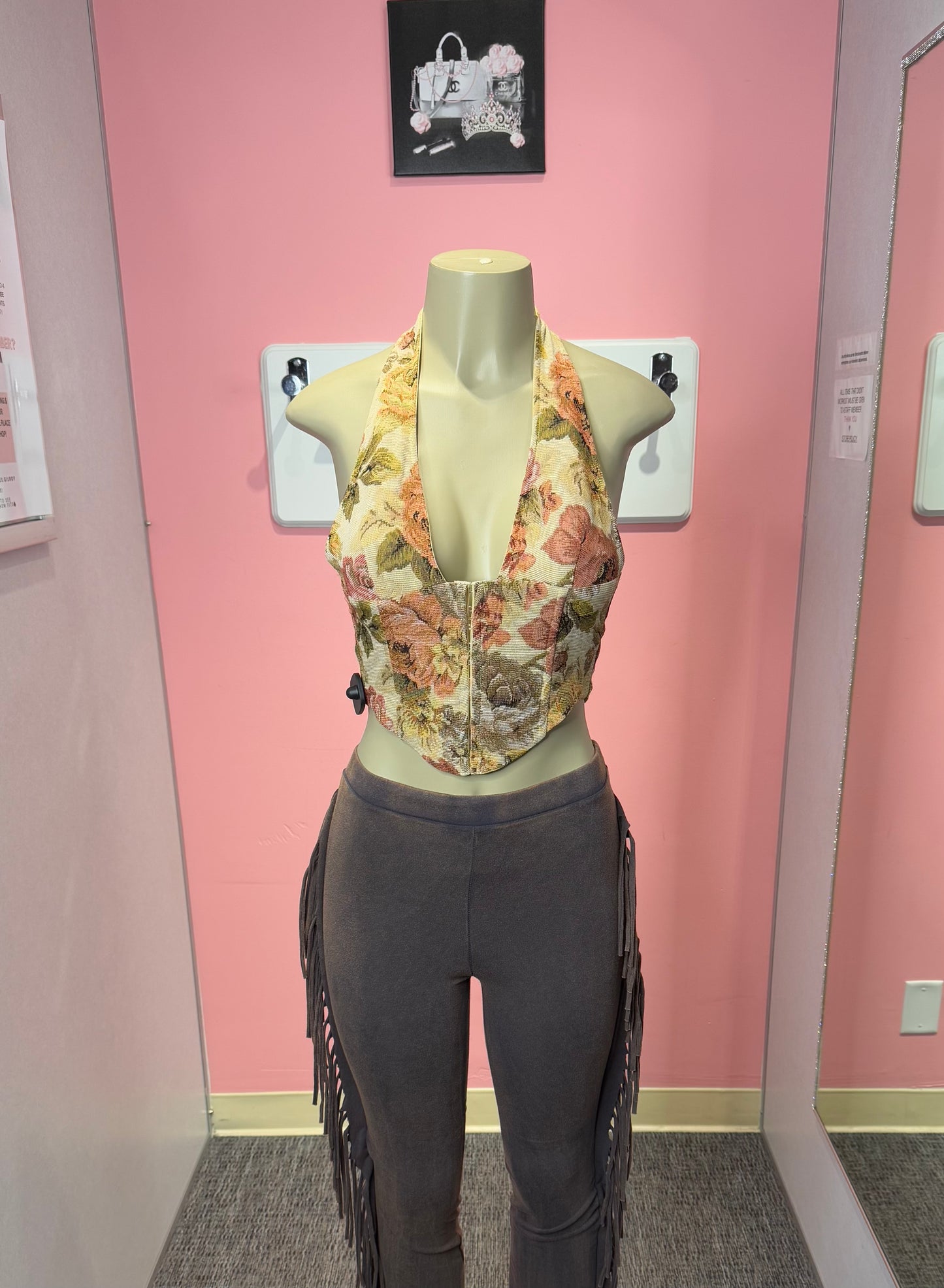 Isarella floral tapestry halter