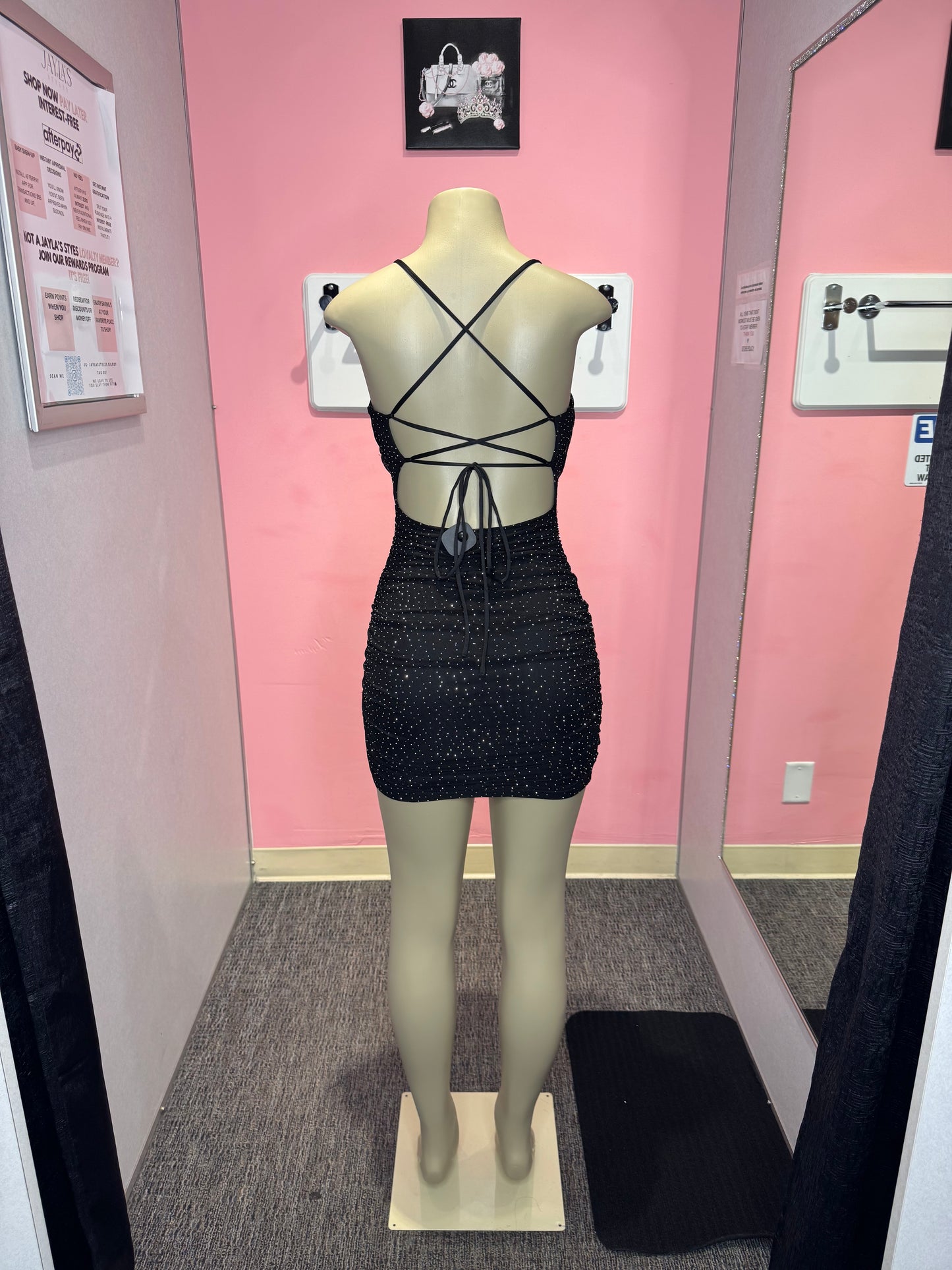 Ella stud cowel neck dress