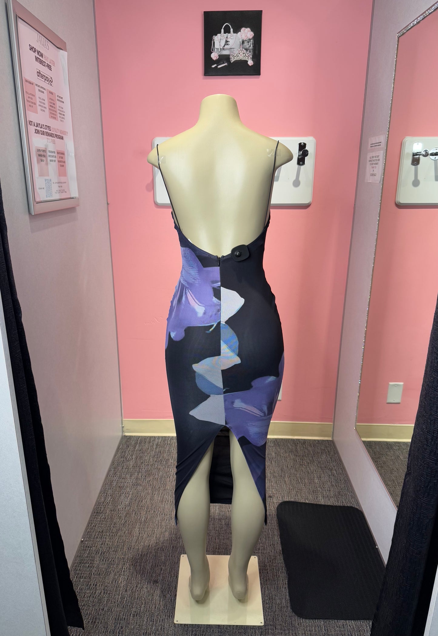 Purple flower black combo mindi