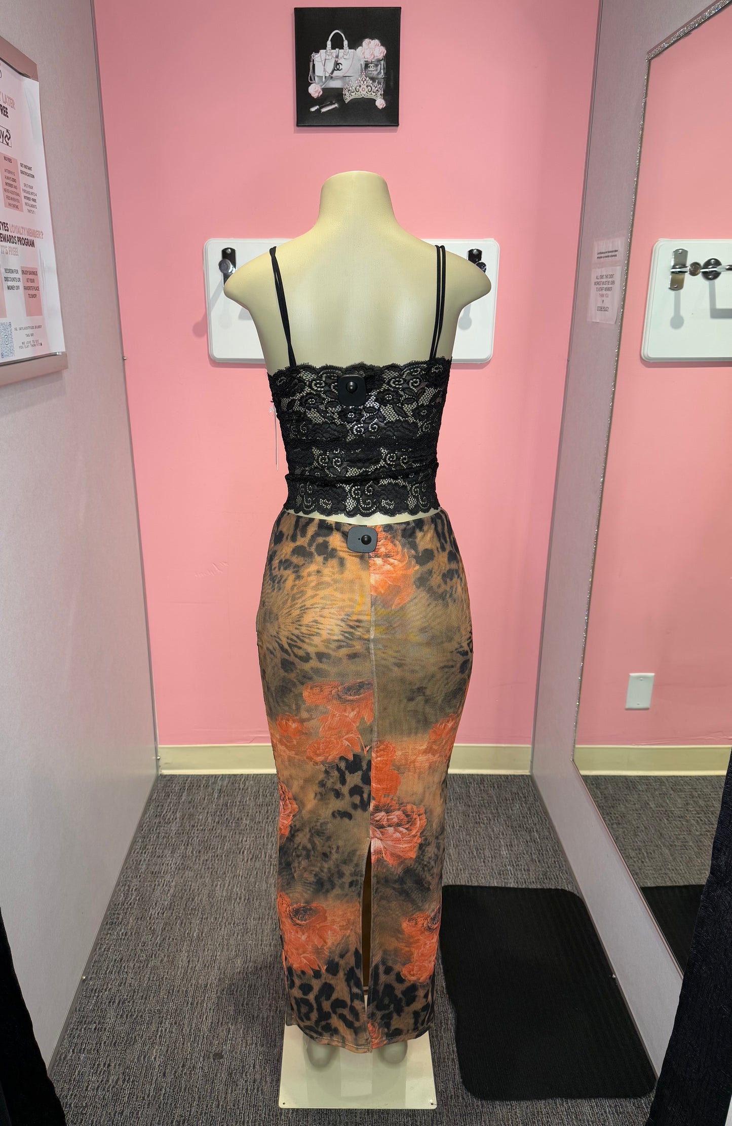 Cheetah brown multi skirt