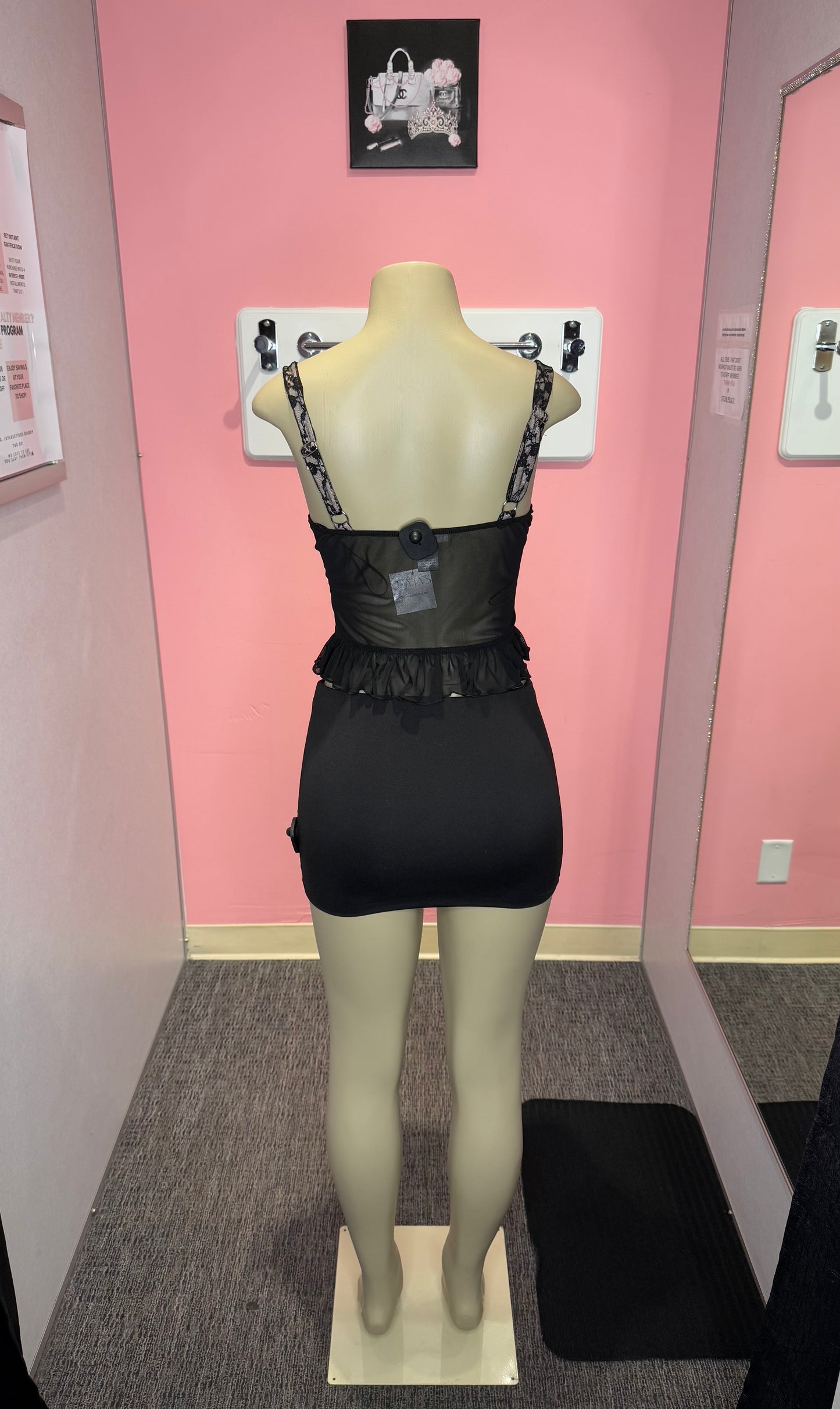 Beige front lace corset top