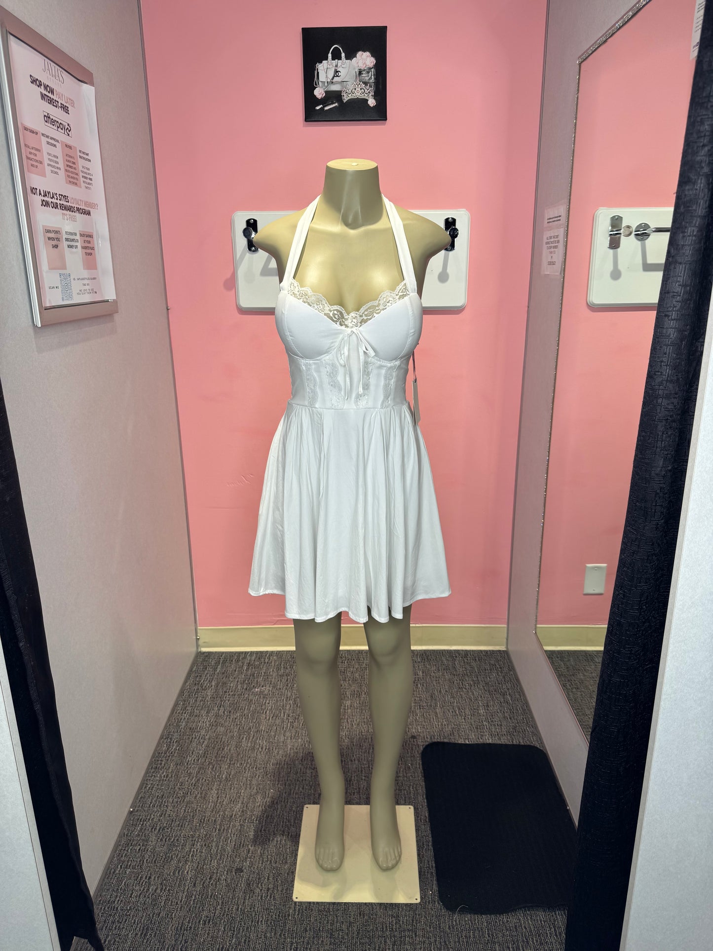 Karla white corset dress