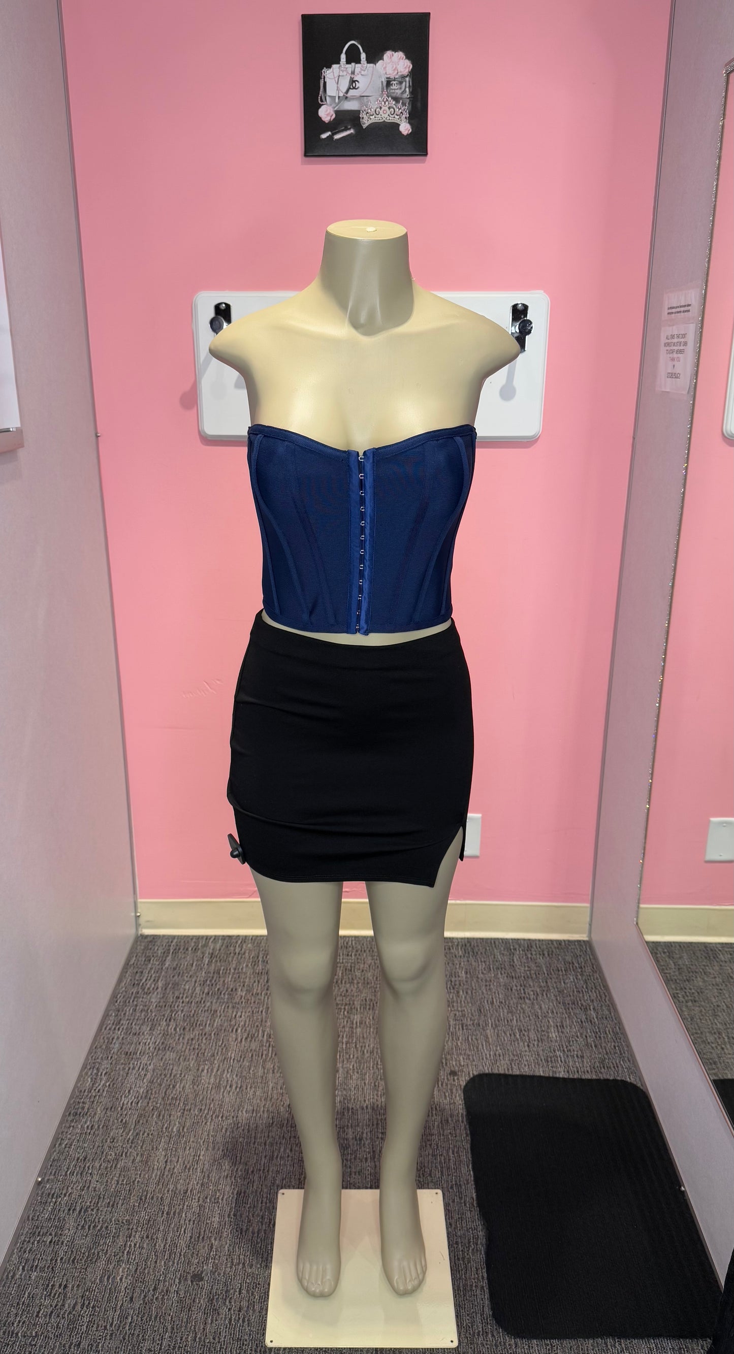 Navy bandage corset
