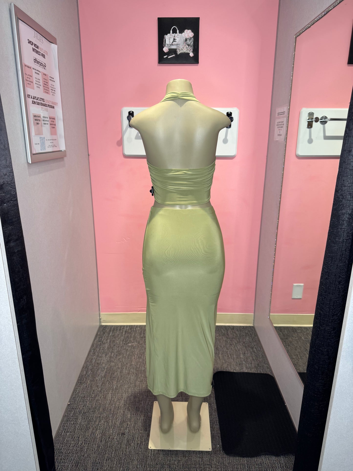 Olivia water grass scrunch side set