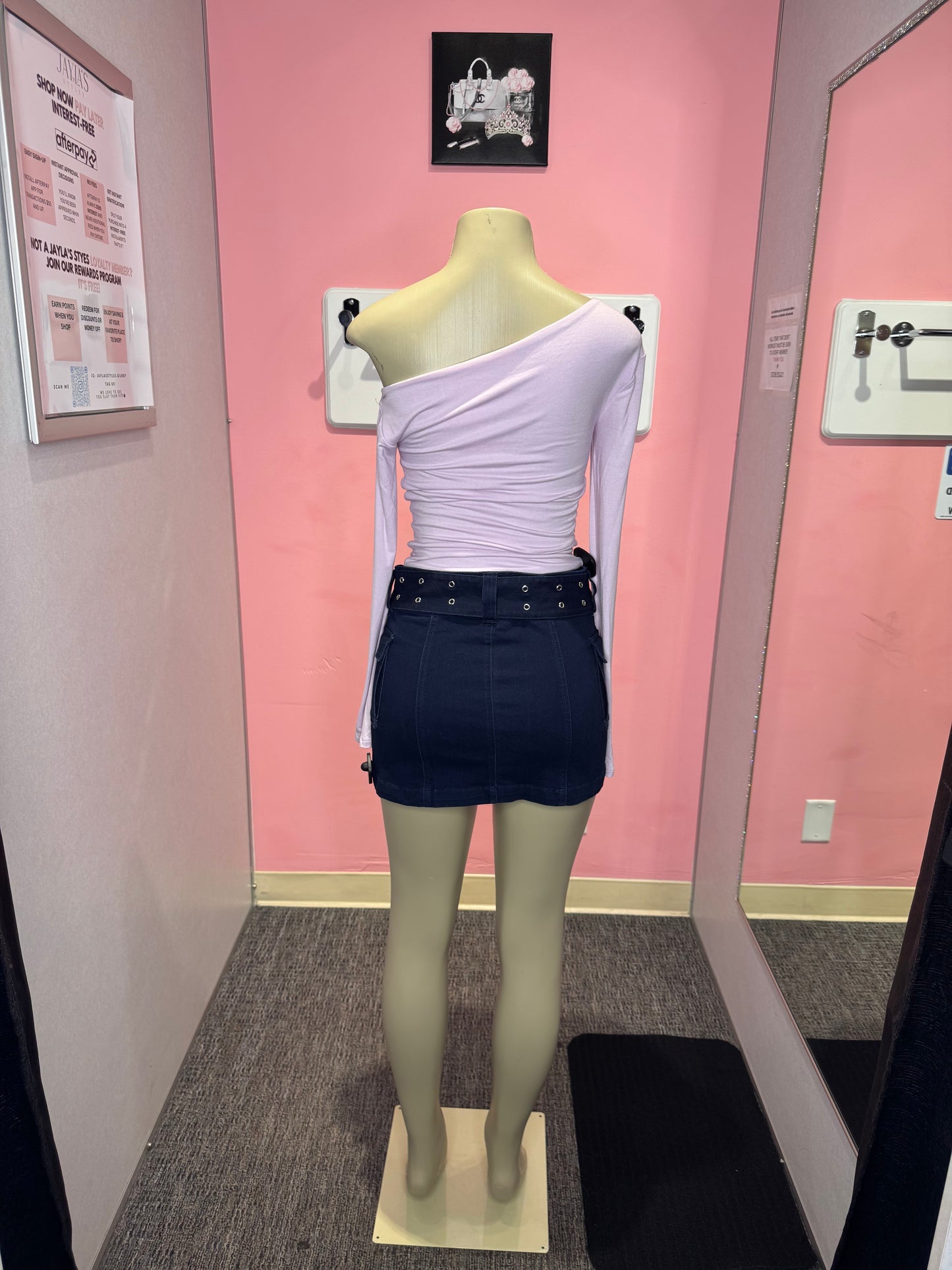 Lilac Lina side shoulder top