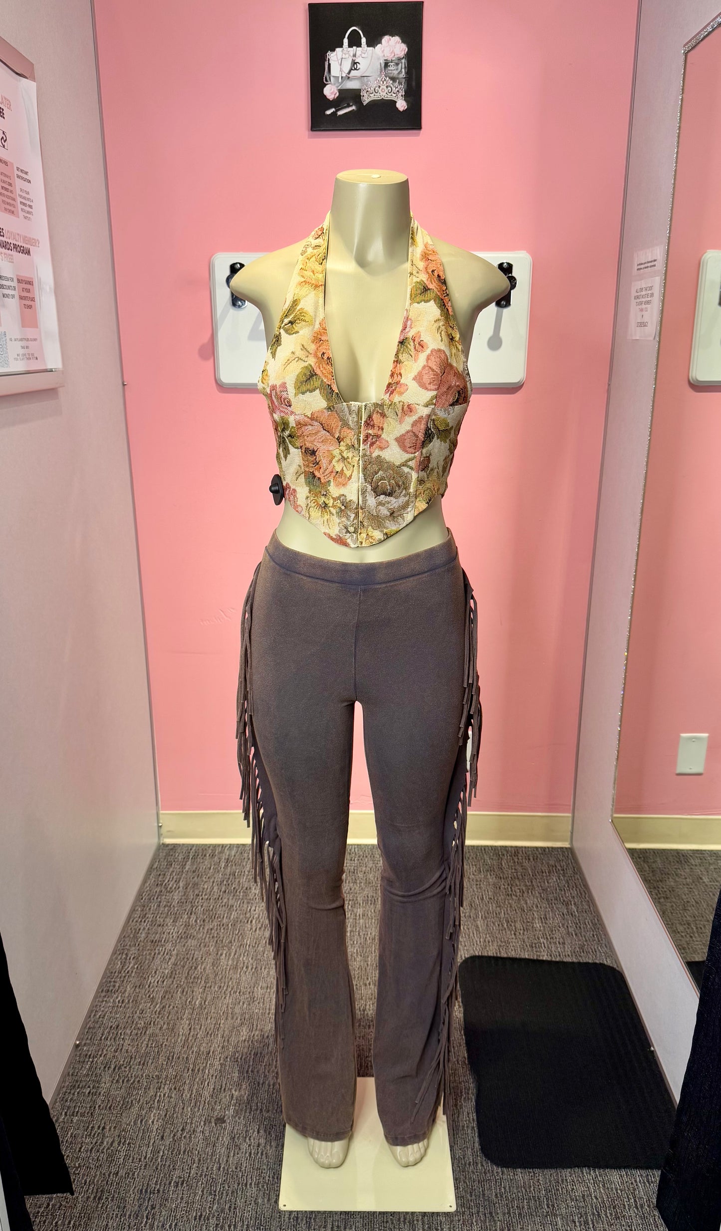 Isarella floral tapestry halter