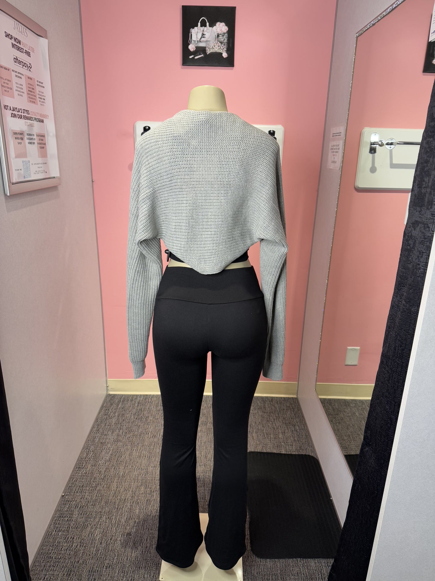 L.T gray shrug cardigan