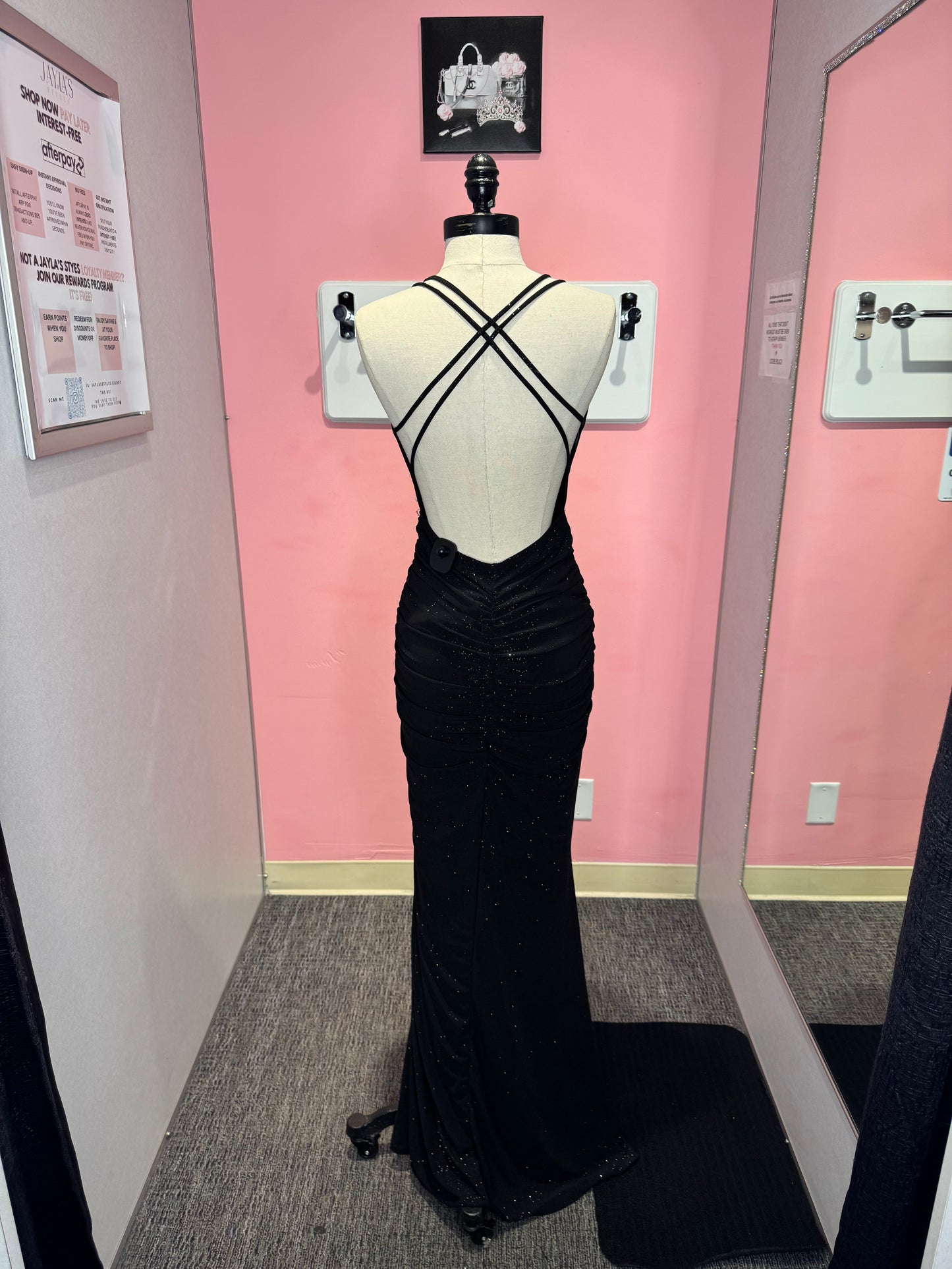 Myra black glitter maxi dress Jayla's Styles Myra black glitter maxi dress Jayla's Styles