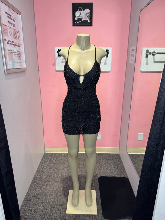 Ella stud cowel neck dress