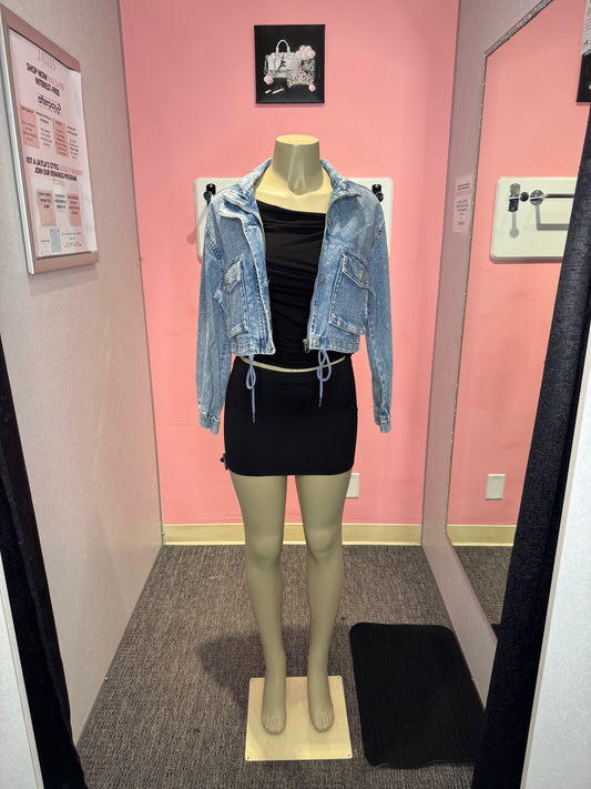 Tina LT. Blue crop jacket